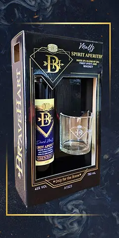 BraveHart Dark Malts Whiskey 750ml Gift Set